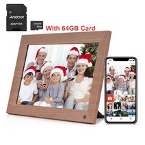디지털액자 Andoer-디지털 프레임 10 인치 와이파이 스마트 디지털 액자 1280x800 16GB 저장 뒷면 스탠드 크리스마스 선물, [03] 영국 플매트 카펫 러그, [04] with 64GB Card