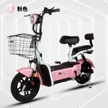 가성비전기자전거 디스크 브레이크 국가 표준 전기 자전거 페달 오토바이 남녀 여행 리튬 배터리, [02] 20AH, [03] 분홍색 납산 배터리 + 충전기 +48V