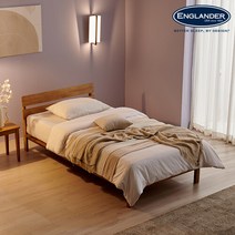 잉글랜더 아델라 고무나무 통깔판 원목 침대(Sweet Slumber 9존 매트-SS), 침대SS+9존SS/프레임+매트(WH)