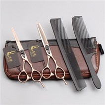 5.5 인치 16cm 일본 440C 미스터 래빗 로즈 골드 미용 가위 숱치기용 가위 커팅 가위 전문 헤어 가위 T9015, [13] T9015 MGJin 4P 55YY