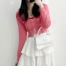 투버튼 볼레로 크롭 숏 긴팔 가디건 5color