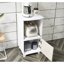 밥솥 렌지 정수기 커피머신 주방보조장 740 투룸 카페 밥통다이 자취방, 화이트