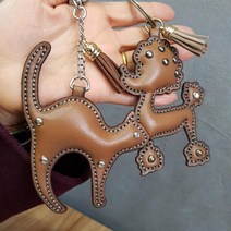로스킨 동물캐릭터 반제품(소가죽) 강아지 곰 사슴 고양이 토끼 가죽공예 DIY 패키지, 민자빨강곰
