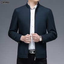 DFMEI 비즈니스 신사 중년 남성 아우터 루즈핏 얇은 장청 남장 캐주얼 차이나 춘추 긴팔 자켓