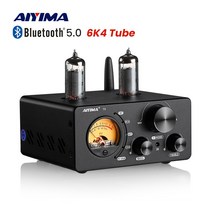 AIYIMA 오디오 T9 블루투스 5.0 진공관 앰프 USB DAC 스테레오 수신기 동축/OPT 하이파이 가정용 오디오 디지털 앰프 VU 미터 100w, no power adapter