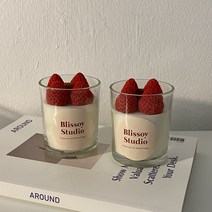 딸기캔들 소이캔들 만들기 diy키트, 화이트머스크