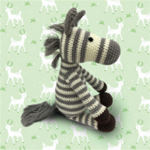 DIY 손뜨개질 코바늘 인형만들기 바늘뜨기, 27 얼룩말 GZ0076, 1set