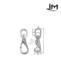 [제이엠몰닷컴] 스테인레스 스냅슈벨훅크 #0~#4 스텐스냅슈벨훅크 스텐후크 스텐훅크 STAINLESS FAST SWIVEL SNAP HOOK 도래형스냅훅 개고리, #2, 2개