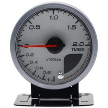 범용 디지털 게이지 드래곤 게이지 60MM 2.0 바/-30-30 PSI 부스트 터보 화이트 페이스 듀얼 Led 컬러 디스, 01 2 BAR