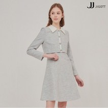JJ지고트 배색 칼라 트위드 원피스 GM3A0OP18