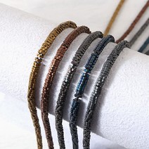 [5458]원석꽃 헤머타이트꽃/직구멍 4mm 무광 5color 반줄(약200개)