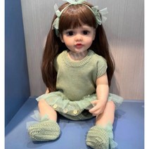 리본돌 시뮬레이션 아기 인형 애기 55cm 세트 선물 관절인형 애착인형, O