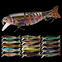 아띠꼴로 빅베이트 싱킹 플로팅 관절 미노우 배스 쏘가리 루어 농어 하드베이트, 도트/오커