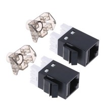 2PCS UTP CAT6 네트워크 모듈 RJ45 커넥터 케이블 어댑터 키스톤 잭