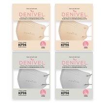 데니벨라인업시그니처에어쿨황사방역마스크(KF94)(대형), 1세트, 베이지50매+그레이50매