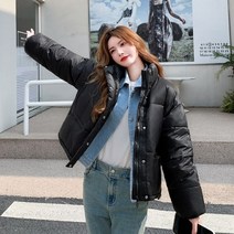 여성 코튼 패딩 짧은 키 캐주얼 루즈 빵 코트 다운 재킷