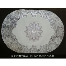 Makone 골드 레이스 PVC 티코스터 화병 받침, 실버TY-01핑크실버