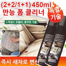 (2+2/1+1) 450ml 청소 고민 쉽게 해결하는 다기능 폼 클리너 차량 실내 크리너 가죽용 클리너 물없이세차, 450ml 블랙*（3+3）, 650ml