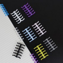 6공 셀프 제본 바인더링 루즈링 클릭링 10mm DD-11836, 화이트