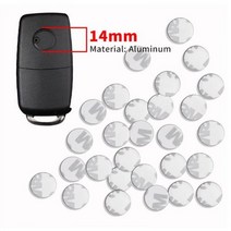 Bmw 아우디 푸조 폭스 바겐 포드 혼다 오펠 기아 지프 닛산 스바루용 14mm 자동차 키 셸 스티커 엠블럼 심볼, [02] 10piece, [07] For Seat