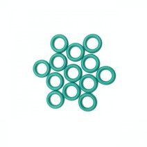 우수한 FKM 불소 고무 O링 실링 개스킷 절연 오일 고온 저항 그린 CS 1.5mm OD 4mm ~ 28mm 50 개253535, OD 28mm, green, CS 1.5 mm x 50 pcs
