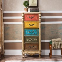 오리엔탈 수납장 단단한 빈티지 나무 틈새 서랍 침실 보관 거실 찬장 사물함 장식, H