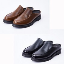 남자 블로퍼 키높이 5cm 구두 로퍼 뮬 슬리퍼 블랙/브라운 편안한 착용감