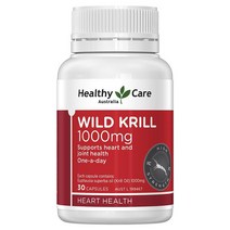 호주약국 판매 크릴오일 Healthy Care Wild Krill 1000mg 30 Capsules, 1병, 30캡슐