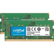 Crucial 64GB Kit (32GBx2) DDR4 2666 MTS CL19 SODIMM 260-Pin Memory - CT2K32G4SFD8266