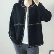 스티치 루즈핏 니트 자켓 가디건 원단좋은옷