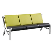 3인 가죽커버 대기의자 벤치 병원 클리닉 공항 학교, 2인용 파랑