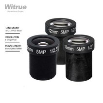 캐논 니콘 호환 미러리스렌즈 witrue cctv 카메라 렌즈 5메가픽셀 m12 x p0.5 마운트 8mm 12mm 16mm 12.5quot 보안 보안 IP 카메라용 f2.0, m12-5mp-8mm