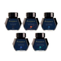 france ink refill waterman 기록 만년필 50ml bottle, 블랙