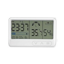 함수율 측정기 목재 수분 분석기 충전식 디지털 온도 습도 가정 실내 실외 습도계 온도계 기상 관측 알람 시계, 01 No backlight