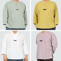 [천삼백케이] [히읏한복] 3003 [멋남] 체크패턴 V넥 티셔츠 30수 면 4색상