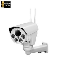 열화상카메라 적외선카메라 적외선 무선 보안 IP 와이파이 PTZ 자동 줌 SD 카드 사람 감지 IR Sonyimx335 HD 3G 4G SIM, 없음, 33.5MP-4G(B)-64GB - EU 플러그-배 줌