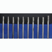 금형 그라인더 생크3mm 초경타입 로타리바 세트 10P, TKL10