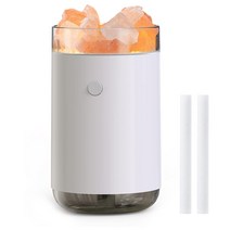 Toptrvst 가습기 천연 암염 램프 탁상 아로마 대응 차용 초음파식 소형 7색 LED 라이트 콤팩트 인기의 가습기 세련된 손질 간단 위로부터 급수 공수 방지 12 다다미 대응 건조 꽃가루 알레르기 대책 조용한 침실오피스방용 260ml