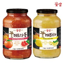 꽃샘 꿀 레드자몽 1KG + 꿀레몬차 1KG (2KG) 액상차 과일청원산지: 상세설명참조