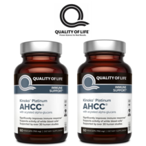Quality of Life Labs 키노코 AHCC 플래티넘 750mg 60 베지캡슐 2개세트
