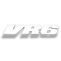 VR6 로고 자동차 스티커 레이싱 6 엠블럼 배지 3D 메탈 데칼 폭스 바겐 VW 골프 MK2 MK3 코라도 제타 파사, 한개옵션1, 02 Bright Silver VR6