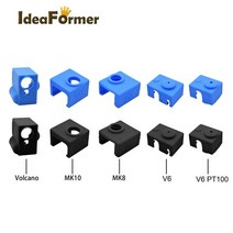 V6/MK7 MK8 MK9 /MK10/Volnaco 히터 블록 커버 용 3D 프린터 부품 실리콘 양말 핫 엔드 히트 보온, 02 MK10_02 Black