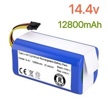 로봇청소기 배터리 호환 Cecotec Conga 용 14.4V 12800mAh 리튬 이온 1290 1390 1490 1590 로봇 진공 청소기 Gutrend Echo 520, [01] 14.4 볼트, [04] 12800mAh