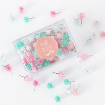키밍 예쁜 캔디 압정 압핀 사각핀 핀 고정압정 80개입 _[221203EA]