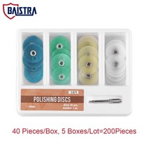 치아미백기 블루라이트 치아 200/400Pcs 치과 연마 디스크 총 감소 컨투어링 Mandrel 줄무늬 재료 치아 화, 01 200 Pieces
