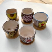 대나무 원형 화분 받침대(중형), 받침대5P