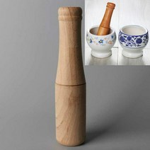 밀 그라인더 세트 핸드 헬드 조미료 제분소 스틱 주방 와 유봉 도구 나무 마늘 손잡이 (무작위)