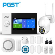 무선초인종 무선차임벨 도어벨 PGST 투야 무선 와이파이 도난 경보 GSM 홈 모션 감지 센서 앱 알렉사 지원, 70.Q - 미국 플러그