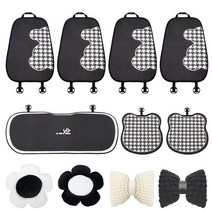 여름 쿨 방석 자동차 쿠션 사계절, 27.빙시 통기성 검은 색과 흰색 퍼프 헤드 베개 검은