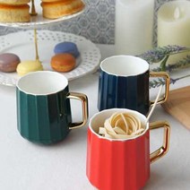 유니크한 골드 손잡이 뉴 펜타 골드 머그컵 60826EA, 빈티지그린